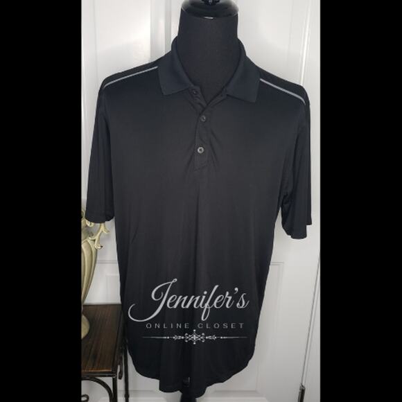 3/$30 On Tour Men's Black Lightweight Golf Polo - Picture 1 of 8